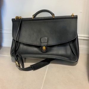 Coach leather laptop bag